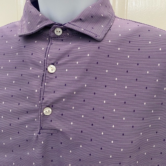 Hickey Freeman Purple Golf Polo Shirt Sz M - Picture 2 of 3